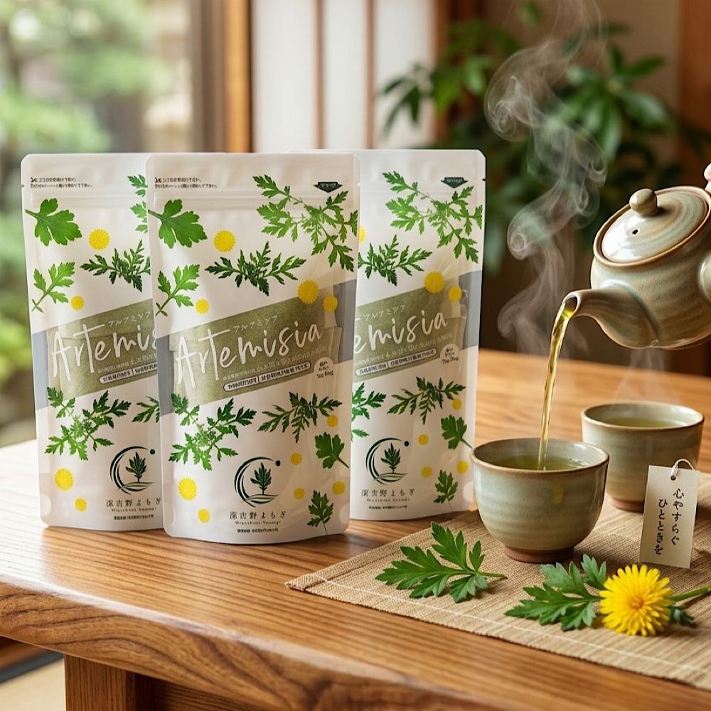 【お得セット 飛脚ゆうパケット便で発送】深吉野よもぎ茶_Tsa Bag(30包×3袋)